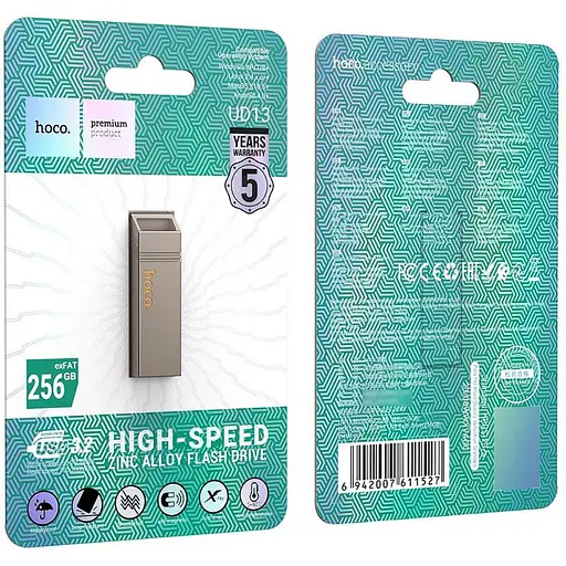 Флеш-накопитель Hoco UD13 USB3.2 – 256GB Gray - фото 6