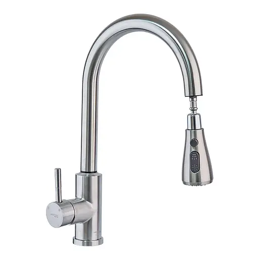 Змішувач для кухні сенсорний з висувним виливом Mixxus LUX-014 Sensor MI6230 Нержавіюча сталь - фото 1