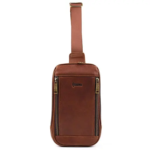 Кожаная мужская сумка через плечо TARWA 23х28х4 см sum0025347 - фото 3