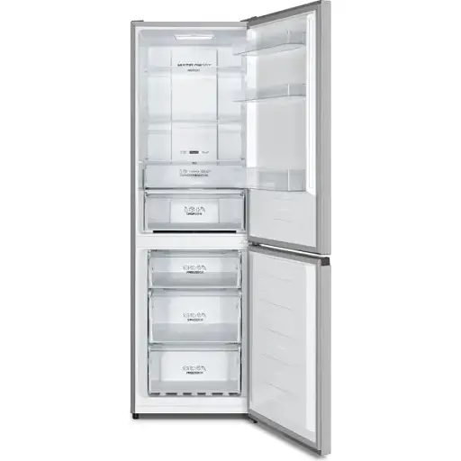 Холодильник Gorenje с нижней морозной камерой 185х60х60 см 2 двери 210(110) л А++ NoFrost Plus внешний дисплей серый - фото 2