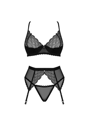 Комплект білизни Obsessive Chemeris M/L чорний - фото 5