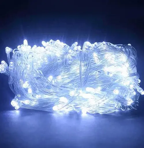 LED гірлянда Водоспад 3х2м від мережі 400 світлодіодів Довговічна різдвяна гірлянда-штора для святкового декору будинку Біла - фото 2