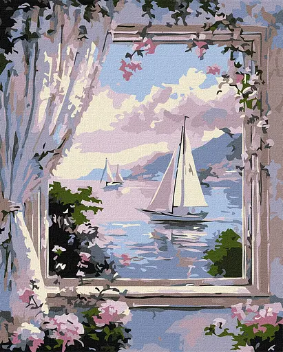 Набор для росписи по номерам Волшебная гавань, Ideyka, 40x50 см, КНО6379