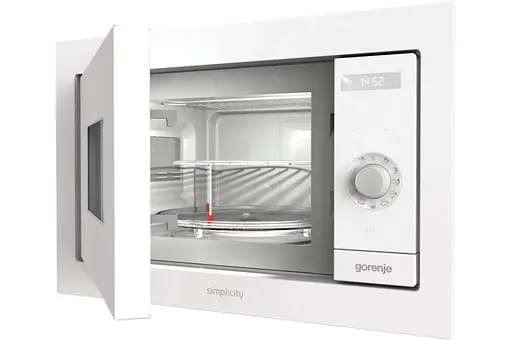 Мікрохвильова піч Gorenje вбудовувана Simplicity, 23л, міх. управл., 900Вт, гриль, дисплей, білий - фото 5