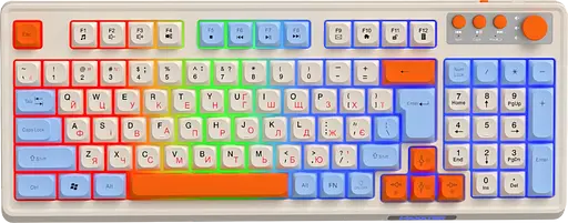 Клавиатура беспроводная Maxxter KBGW-3C01-UA RGB White