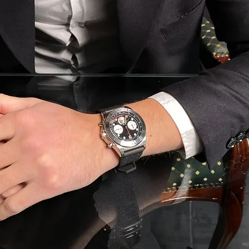 Наручний годинник чоловічий PD-1705-1 Silver-Black Pagani Design acs0031123 - фото 3