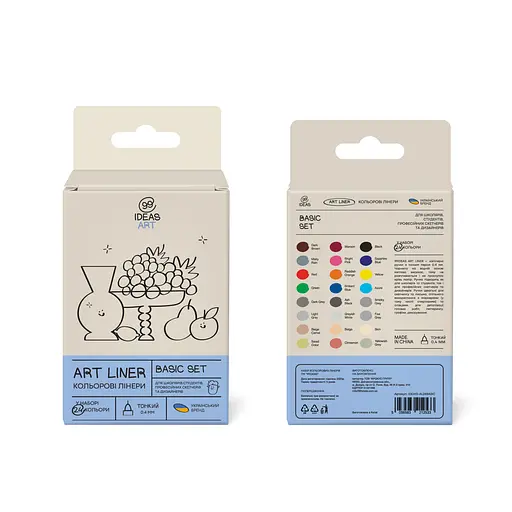 Набір кольорових лінерів, 24 кол., 24 set Basic set, 99IDEAS - фото 2
