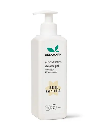 Гель для душу з ароматом квітів жасмину та нотками ванілі De La Mark 400 мл - фото 1