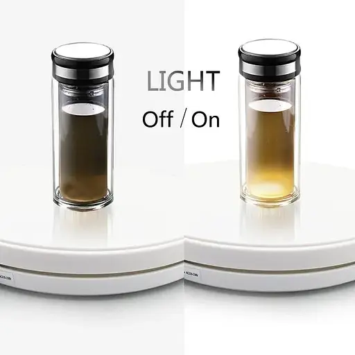 Поворотный стол Heonyirry C250 для предметной съемки 3D с подсветкой автоматический диаметр 25 см белый - фото 7