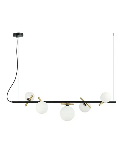 Підвісний світильник, люстра Italux PND-5622-5-BK-W Reverso G9 5x25W IP20 Чорний - фото 1