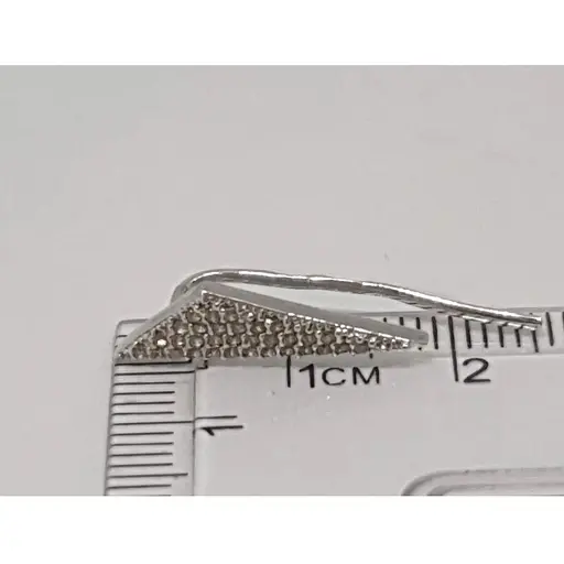 Серебряные серьги-каффы Qvaliz с фианитами. 90201194 - фото 2