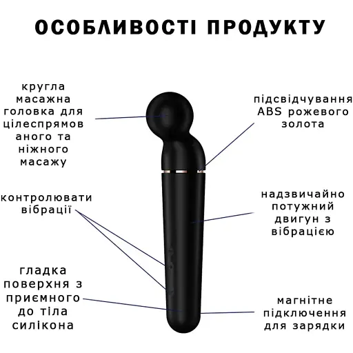 Вібромасажер Satisfyer Planet Wand-er Black/Rosegold SO8782 (108427) - фото 6