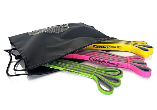 Набор двухслойных резинок для подтягиваний EasyFit Premium 2-32 кг (3 шт.) (EF-2332s) - фото 2