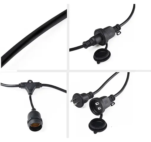 Уличная гирлянда с ретро лампами LED Edison 10шт, 220V, 10метров с переходником - фото 5