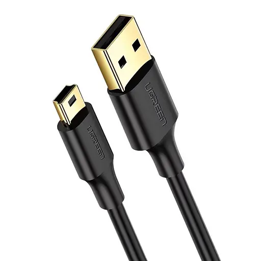 Кабель UGREEN USB 2.0 A Male to Mini 5 Pin Male Cable 1.5m (Black) - фото 1