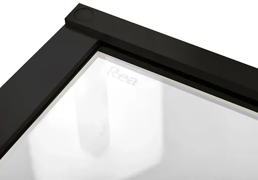 Душевые двери Rea Hugo 120 распашные black REA-K6606+REA-K6604, прозрачный, черный матовый - фото 2