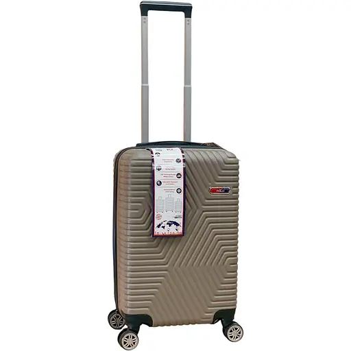 Чемодан Маленький (S) Поликарбонат На 4-х Двойных Колесах 50л POLO ПК004-S Бежевый