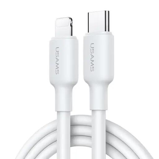 МЗП Usams US-CC186 PD30W (1USB-C) + кабель Type-C to Lightning White - фото 3