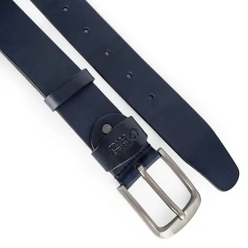 Ремень мужской кожаный HC-4088 (145 см) синий батал - фото 2