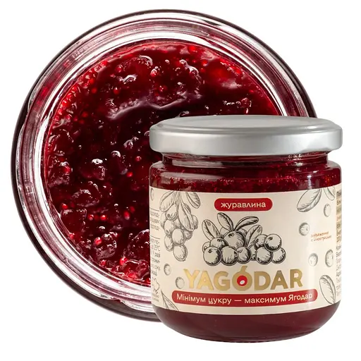 Набор джемов Yagodar 4 вкуса: Клюква, Апельсин, Кизил-Груша, Ананас 840 г - фото 2