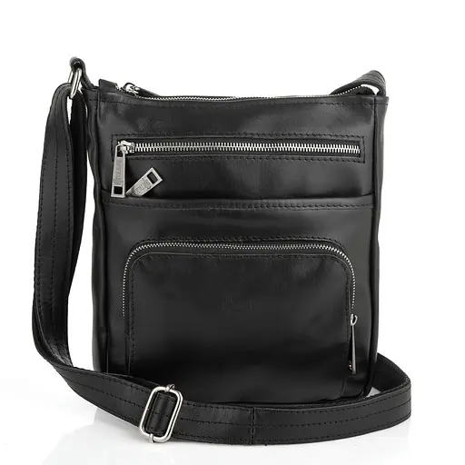 Кожаная мужская сумка через плечо TARWA 22х25.5х3.5 см sum0025804 - фото 2