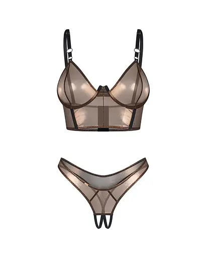 Комплект Obsessive Soranna L/XL (бронзовий) - фото 10