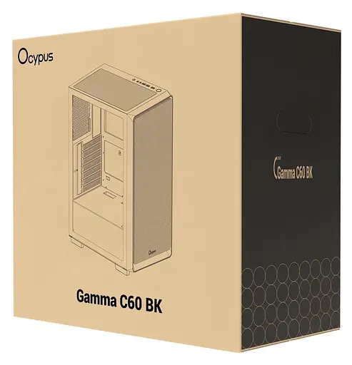 Корпус OCYPUS GAMMA C60 Black (GAMMA-C60-BKG000XX-GL) без блока питания - фото 10