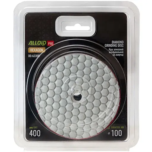 Круг алмазний Alloid Building Tools Hexagon шліфувальний на липучці 100 мм зерно 400 (DD-63390) - фото 6