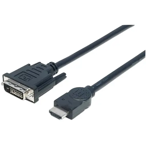 Кабель HDMI M-DVI 24M, 1.5 м, оплетка