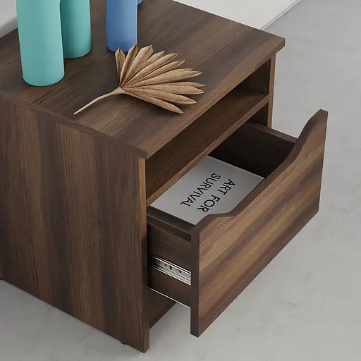 Приліжкова тумба MebelStar Лілу 40x40x44,5 см Дуб бурштиновий (MBS-1380) - фото 3