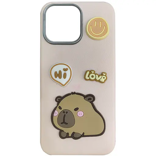 Чехол Epik TPU Leather Toys для Apple iPhone 16, 6.1 Capybara/Pink