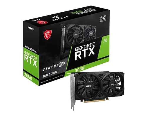 Видеокарта GeForce RTX 3050 6GB MSI Ventus 2X E 6G OC (RTX 3050 VENTUS 2X E 6G OC)