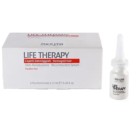 Сироватка для волосся Maxima Life Therapy Reconstruction Serum відновлювальна 6 шт. x 12 мл - фото 1