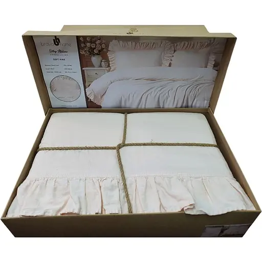 Постільна білизна Soft Pink Варена Бавовна - Сатин Bravo Home pbe0052142 - фото 1