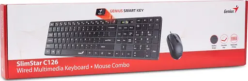 Комплект (клавіатура + миша) Genius C-126 SlimStar USB Black Ukr (31330007407) - фото 5