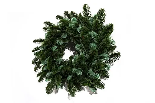 Різдвяний Смарагдовий вінок з хвої (діаметр - 40 см) литий Зелений - фото 2