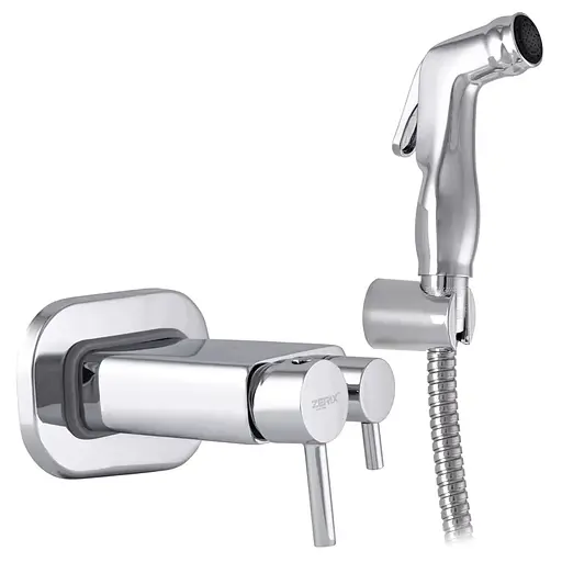 Гігієнічний душ прихованого монтажу Zerix з виходом для бачка унітазу LR5398-1 LL1460, Хром - фото 1