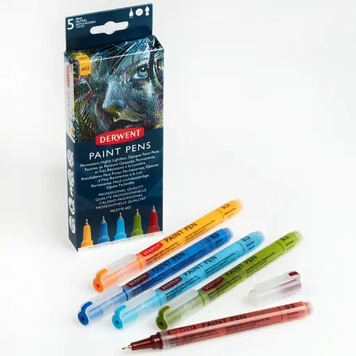 Набір кольорових ручок Derwent Paint Pen Palette №2 5 шт.   - фото 4