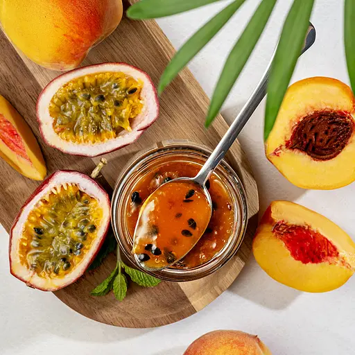 Джем с низким содержанием сахара Yagodar Персик с маракуйей 210 г - фото 8