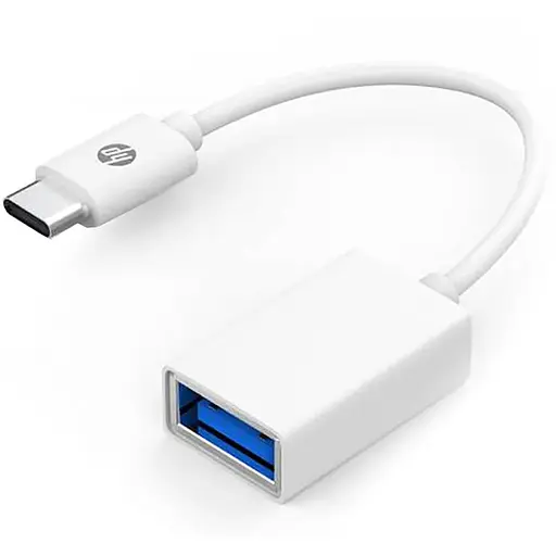 Перехідник USB3.1 Type-C --> USB (OTG) HP, 15см., білий