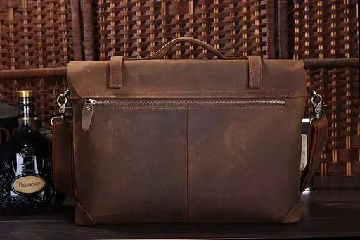 Чоловічий шкіряний портфель John McDee 40.5х10х32 см sum0026052 - фото 3