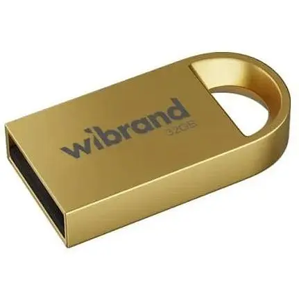 Флеш накопичувач USB 32Gb Wibrand Lynx золотистий USB 2.0 (WI2.0/LY32M2G) - фото 1