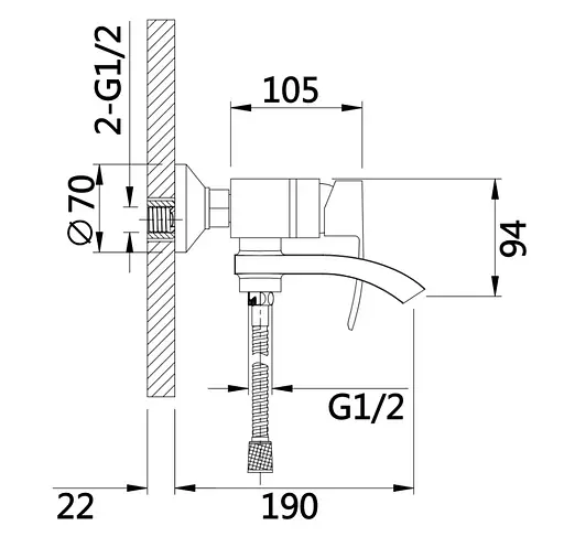 Смеситель для ванной Qtap Swan Cascada, Chrome/White (k35) с душевым гарнитуром QTSWA260CRW45569 - фото 6