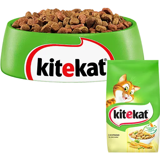 Сухой корм для кошек Kitekat курица с овощами 1.8 кг - фото 6