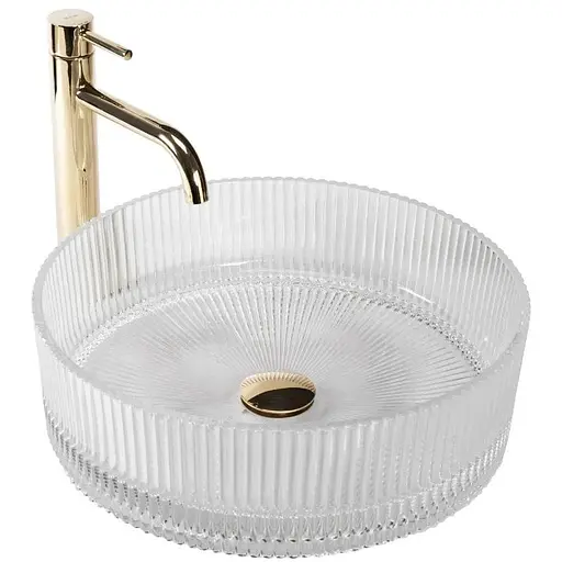 Умивальник Rea Ingrid transparent 40 накладний REA-U0278, Прозорий - фото 1