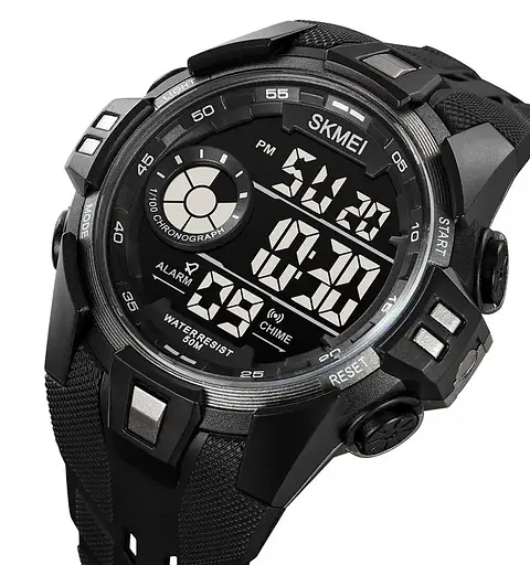 Годинник чоловічий спортивний наручний Skmei 2123 (Чорний з сірим) - фото 2