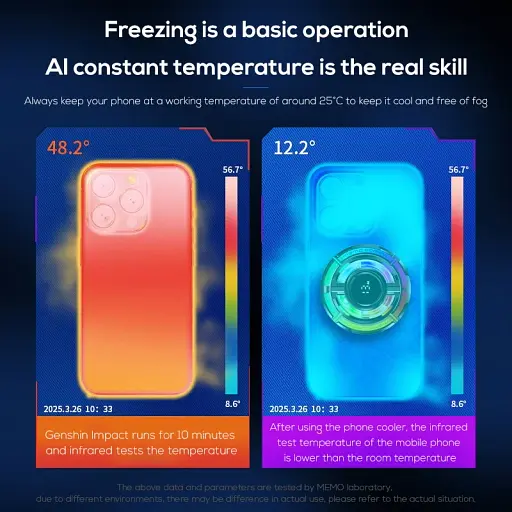 Магнітний кулер активне охолодження для телефону / планшета Memo CX15 5V Black (18549) - фото 6