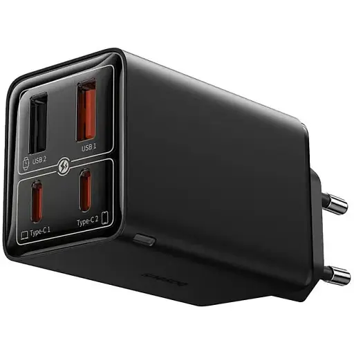 Сетевое зарядное устройство для Baseus GaN6 Pro Fast Charger 2C + 2U 65 W (P10162701113-00) черный - фото 1