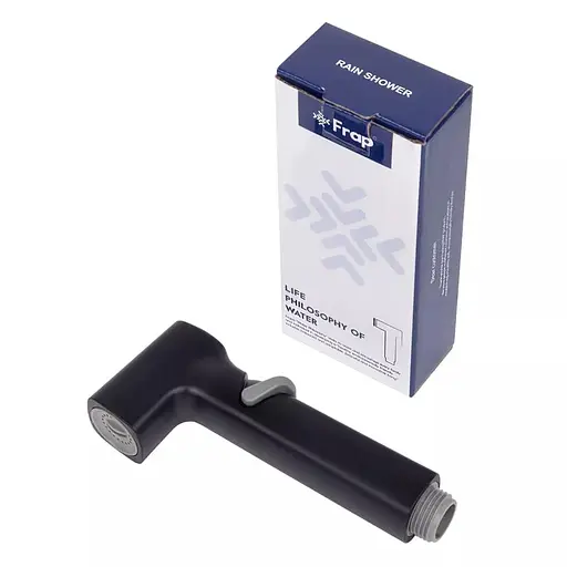 Гігієнічна лійка з регулюванням потоку, чорний Frap F022-16, Чорний матовий - фото 2