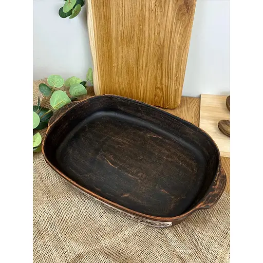 Деко для запікання керамічне (глиняне) різьблене Ангоб - фото 2